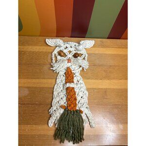 Macrame cottagecore wicker owl decor wall hanging cute homemade handmade